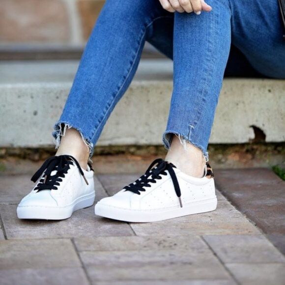 J. Crew Saturday sneakers w/ leopard calf hair size 7 A21 - Picture 2 of 10